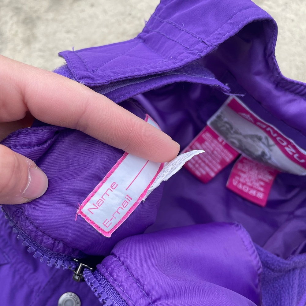 Snozu girls purple Snowsuit - Picture 6 of 10
